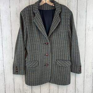 VTG Triona Houndstooth Wool Handwoven Donegal Tweed Sport Coat Blazer Size 38R